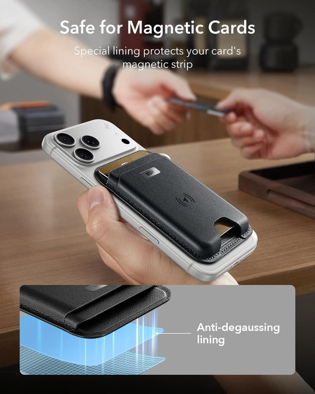 Alt view image 7 of 7 - Geo for MagSafe Wallet with Full Find My Functionality, 5 Card Holder | RFID Blocking, Strong Magnetic Wallet for iPhone 18 Pro/Pro Max, 17/16/15/14/13/12 Series (Not for 13/12 mini), Black