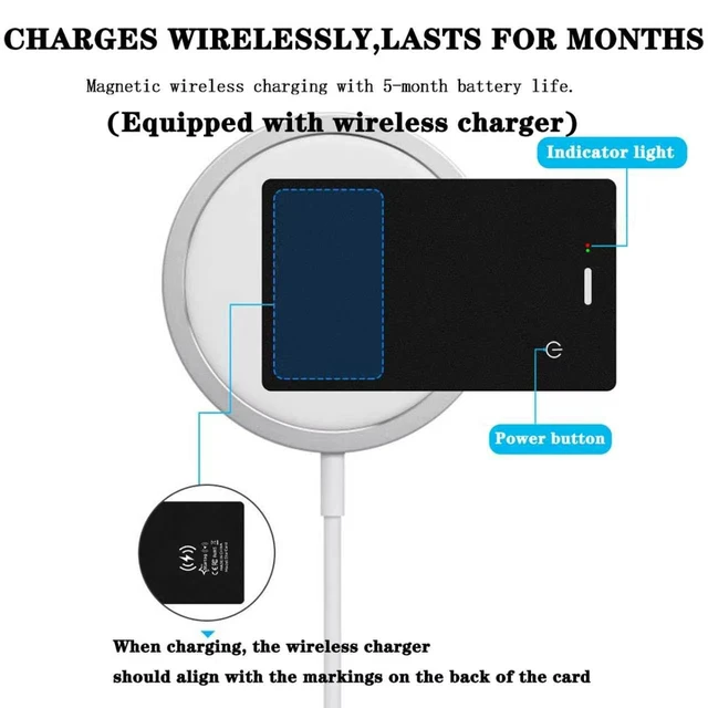 Alt view image 4 of 7 - Apple MFi Certified Wallet Tracker Smart Card for Find My | Slim Wallet Tracker Card for iPhone,Key Finder & Item Locator for Bags, Passport,IP68 Waterproof, Rechargeable, No Fee