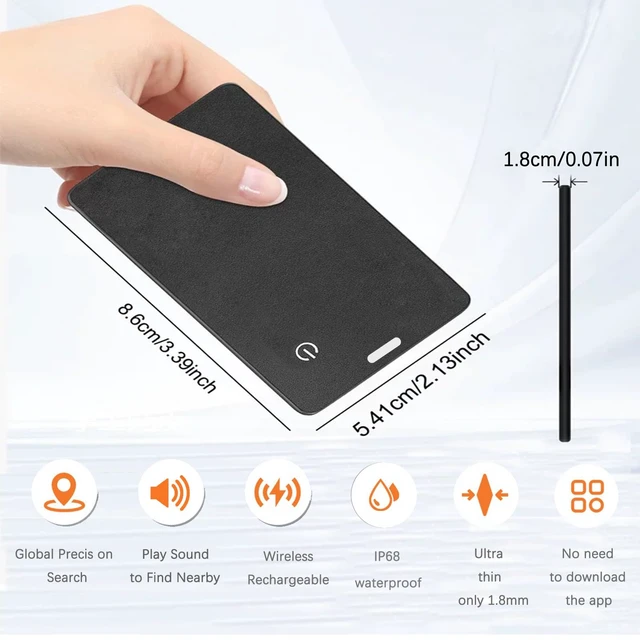 Alt view image 5 of 7 - Apple MFi Certified Wallet Tracker Smart Card for Find My | Slim Wallet Tracker Card for iPhone,Key Finder & Item Locator for Bags, Passport,IP68 Waterproof, Rechargeable, No Fee