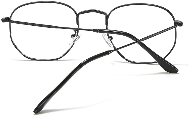Alt view image 7 of 7 - Hexagonal Metal Blue Light Blocking Glasses Anti Eye Strain for Digital Screens Lightweight Frame for Men Women