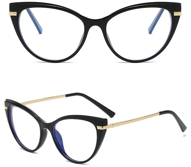 Alt view image 3 of 7 - Blue Light Blocking Glasses Women Anti Eye satrain Computer Cat eye Eyeglasses Cateye Clear Frame (Black)