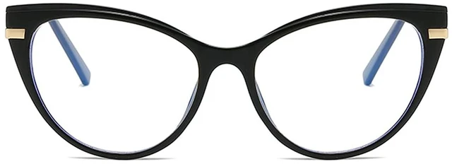 Alt view image 2 of 7 - Blue Light Blocking Glasses Women Anti Eye satrain Computer Cat eye Eyeglasses Cateye Clear Frame (Black)