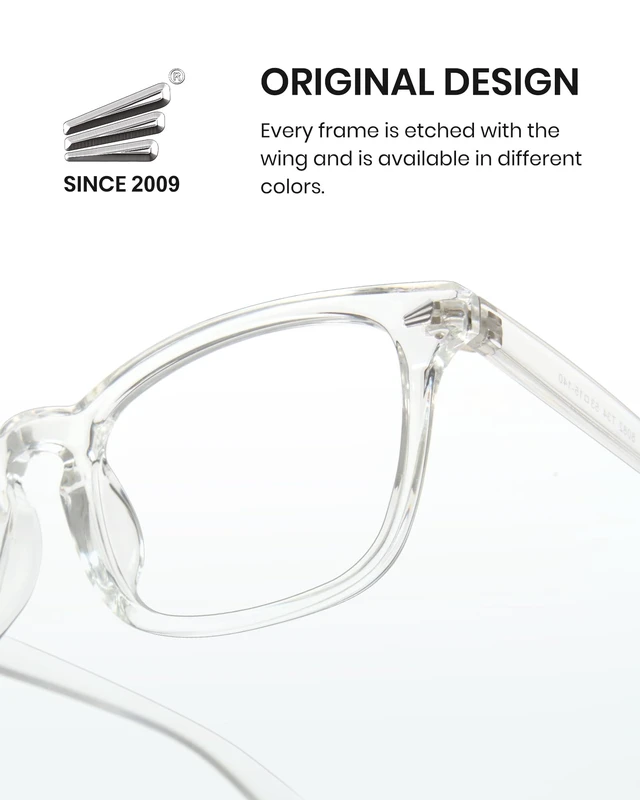 Alt view image 5 of 7 - Clear Blue Light Glasses for Women Men Reduce Eye Strain 8082T34