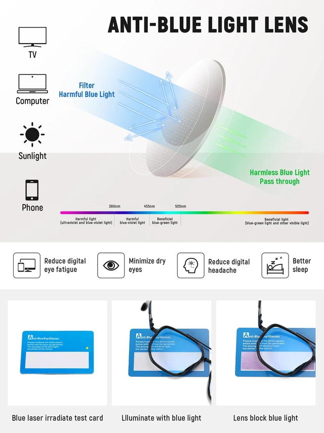 Alt view image 7 of 7 - Blue Light Blocking Aviator Glasses for Women Men | Black Frame Clear Lens, TR90 Metal Frame, UV400, Office Gaming