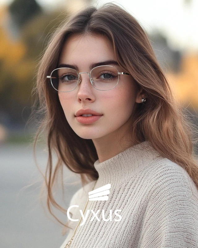 Alt view image 2 of 7 - Oval Blue Light Blocking Glasses for Women Men,Metal Round Frame Computer Gaming Use Anti Eye Strain 8562