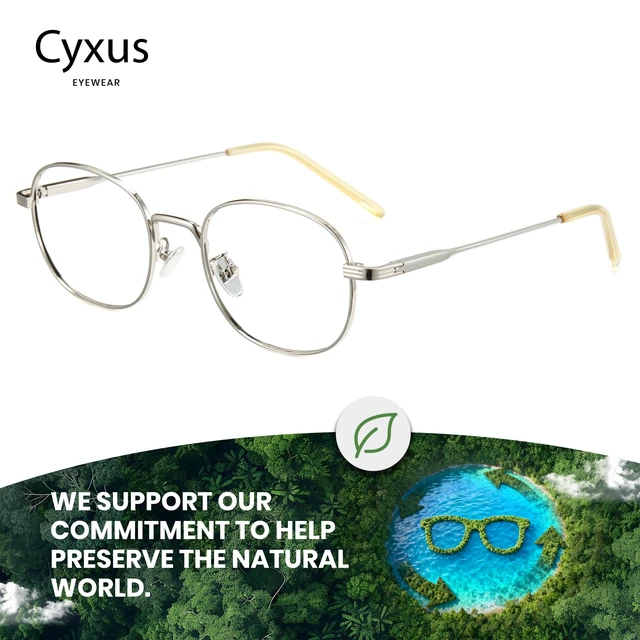 Alt view image 4 of 7 - Oval Blue Light Blocking Glasses for Women Men,Metal Round Frame Computer Gaming Use Anti Eye Strain 8562