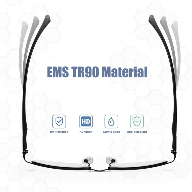 Alt view image 7 of 7 - 2 Pack Men's Progressive Multifocal Reading Glasses,Half Rim Metal Frame TR90 Temples Blue Light Blocking Anti Eyestrain Multifocus Computer Readers,2.5x
