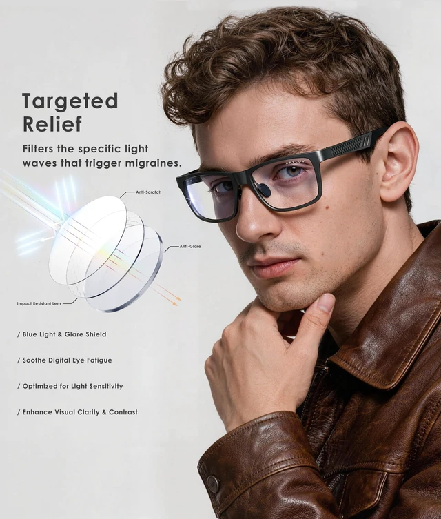 Alt view image 2 of 7 - Blue Light Blocking Glasses Men Computer Gaming Glasses Lightweight Al-Mg Metal Anti Eyestrain Eye Protection Black Clear 0x
