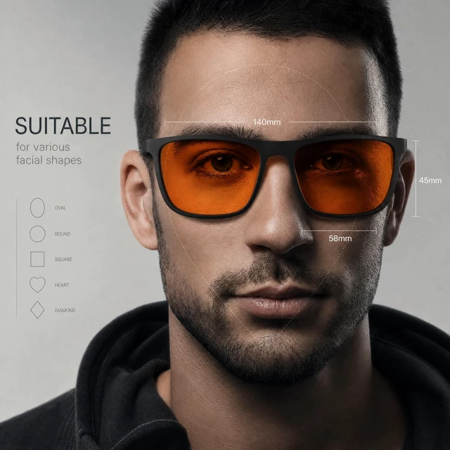 Alt view image 7 of 7 - 99% Blue Light Blocking Glasses - Sleep Glasses - Anti Glare - Anti Fatigue -Suitable for Screens, Games, TVs