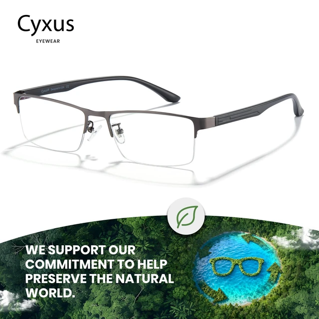 Alt view image 5 of 7 - Blue Light Blocking Glasses For Men Women, Semi Rim TR90 Frame 8001 | Lightweight Half frame blue light filtering lenses providing comfort for work study gaming screen use