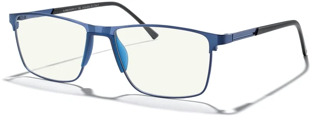 Main image of Square Reading Glasses For Men S2001 - Blue Light Blocking | Spring Hinges | Durable Alloy Material | Scratch-Resistant Resin Lenses | Integrated Nose Pads | Ideal for Computer & Reading
