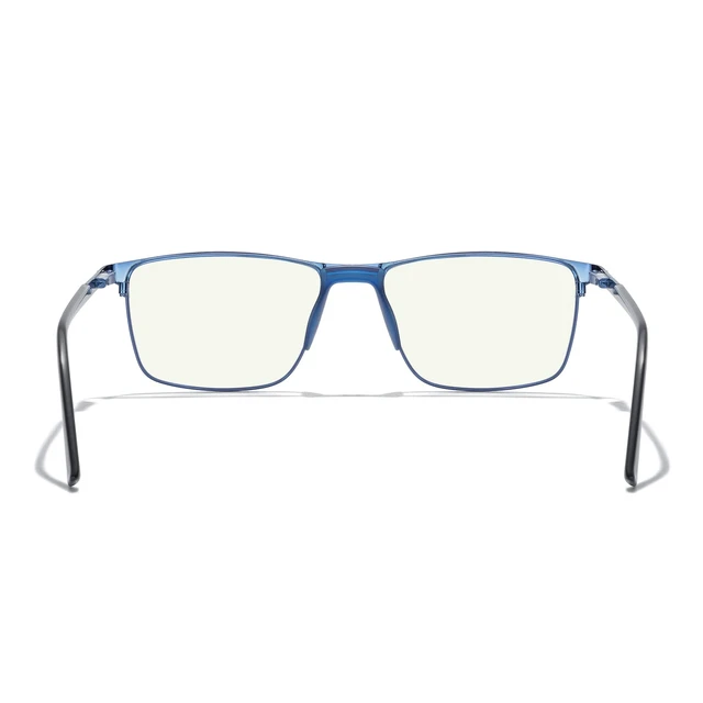 Alt view image 4 of 7 - Square Reading Glasses For Men S2001 - Blue Light Blocking | Spring Hinges | Durable Alloy Material | Scratch-Resistant Resin Lenses | Integrated Nose Pads | Ideal for Computer & Reading