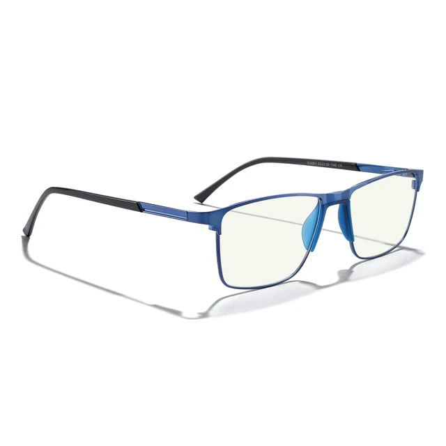 Alt view image 5 of 7 - Square Reading Glasses For Men S2001 - Blue Light Blocking | Spring Hinges | Durable Alloy Material | Scratch-Resistant Resin Lenses | Integrated Nose Pads | Ideal for Computer & Reading