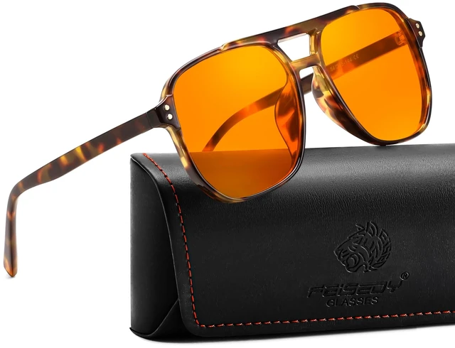 Main image of Amber Blue Light Glasses for Computer Gaming Anti Eyestrain Sleep Glasses G2835 Tortoise