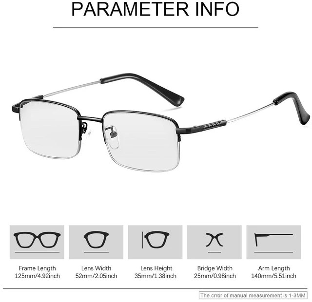 Alt view image 6 of 6 - Photochromic Progressive Multifocus Reading Sunglasses UV400 Protection Multifocal Trifocal Transition Anti UV Top Clear Sun Readers Blue Light Blocking Computer Glasses for Women Men Eyewear