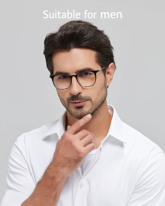 Alt view image 3 of 6 - Blue Light Blocking Glasses Anti Eye Strain Computer Glasses Filter UV400 Lightweight Frame Eyeglasses for Women Men