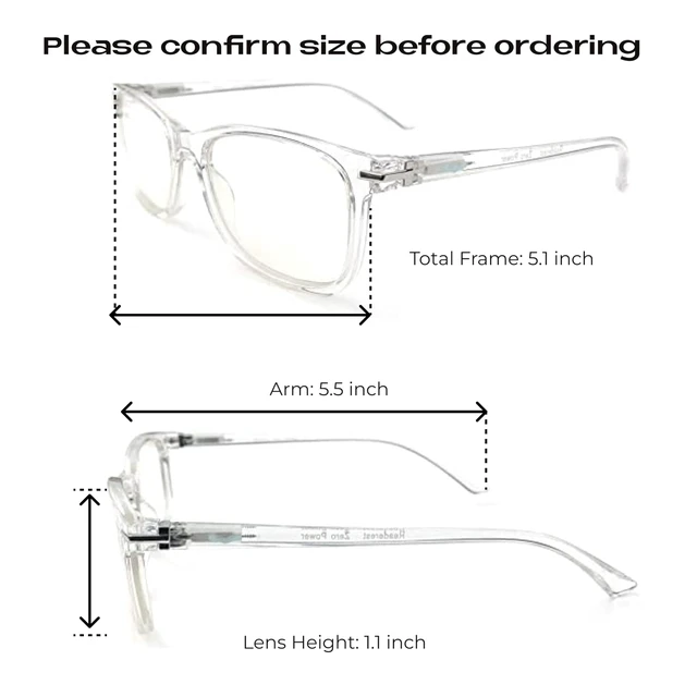 Alt view image 5 of 7 - Blue Light Blocking Glasses Thin Reflective Lens, Anti-Glare Computer Eyeglasses, UV Protection, Eye Strain Relief (Clear, 1.75 Magnification)