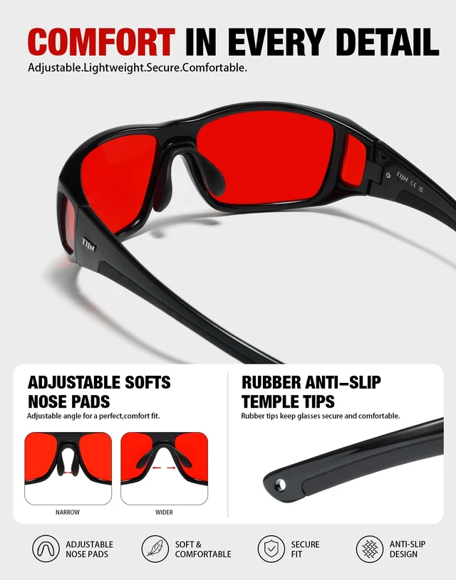 Alt view image 6 of 7 - Blue Light Glasses for Woman Men Computer Gaming Red Sleep Eyeglasses Orange Bluelight Blocking Amber Lens Screen Use