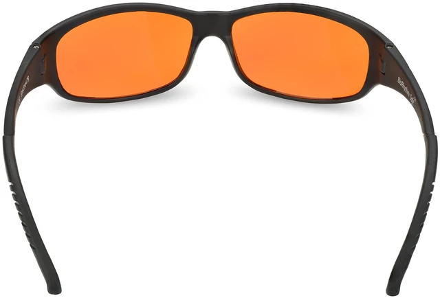 Alt view image 3 of 7 - Blue Light Blocking Amber Glasses for Sleep 99.9 Percent Effective - Nighttime Eye Wear - Special Orange Tinted Glasses Help You Sleep and Relax Your Eyes