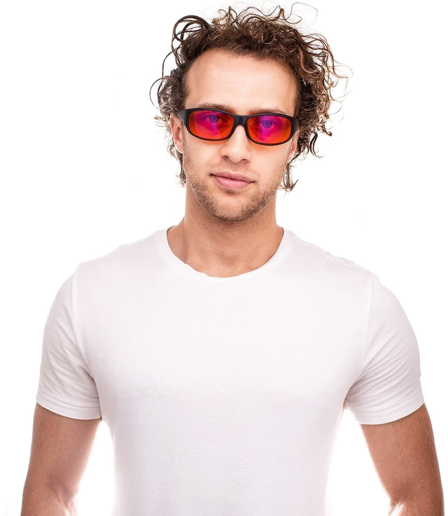 Alt view image 7 of 7 - Blue Light Blocking Amber Glasses for Sleep 99.9 Percent Effective - Nighttime Eye Wear - Special Orange Tinted Glasses Help You Sleep and Relax Your Eyes