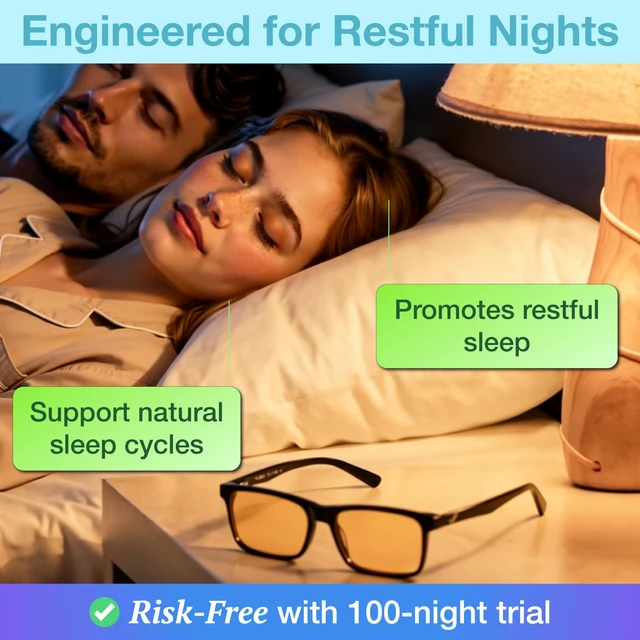 Alt view image 4 of 7 - Orange Blue Light Blocking Glasses for Better Sleep - 99.5% Premium Acetate Computer Migraine Glasses for Women & Men - Amber Gaming Glasses - TV Blue Light Blockers Gamer Glasses for Eye Strain