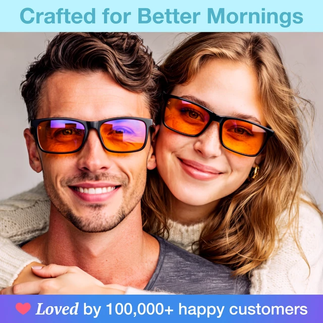 Alt view image 5 of 7 - Orange Blue Light Blocking Glasses for Better Sleep - 99.5% Premium Acetate Computer Migraine Glasses for Women & Men - Amber Gaming Glasses - TV Blue Light Blockers Gamer Glasses for Eye Strain