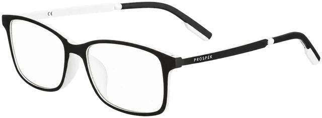Main image of ARCTIC Blue Light Blocking Computer Reading Glasses, Men Women | No magnification | White & black frame | Subtle yellow tint, not amber | Anti-glare, anti-reflective | Lab-tested filter