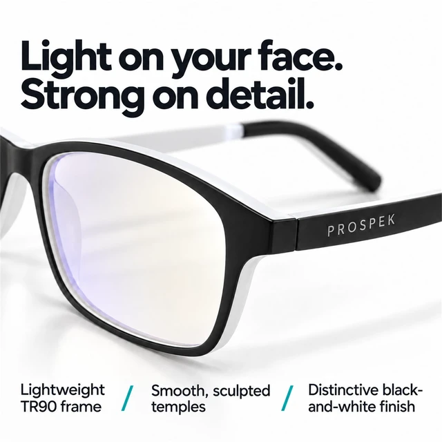 Alt view image 5 of 7 - ARCTIC Blue Light Blocking Computer Reading Glasses, Men Women | No magnification | White & black frame | Subtle yellow tint, not amber | Anti-glare, anti-reflective | Lab-tested filter