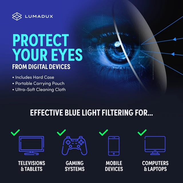Alt view image 3 of 6 - Blue Light Blocking Computer Reading Glasses Men Anti UV Filter Eye Strain Migraine Headache Gaming TV Protection (Titanium Black, 1.0, x)