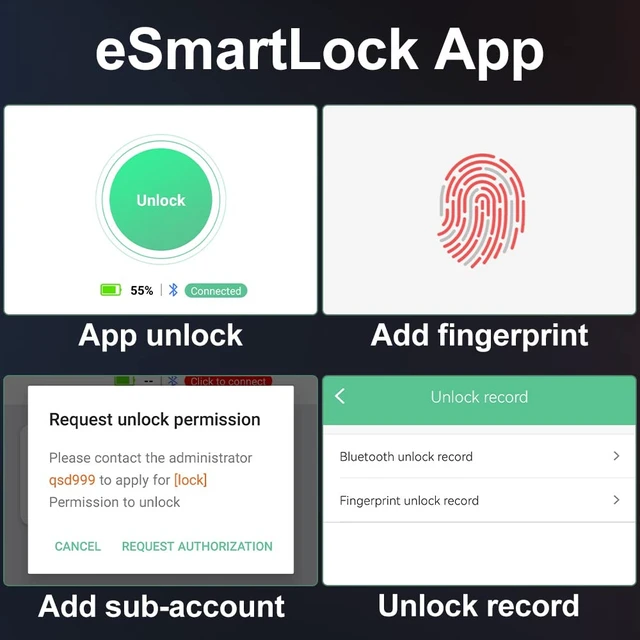 Alt view image 4 of 7 - Fingerprint Padlock, Keyless Gym Locker Lock for School Locker | Biometric Smart Pad Lock with Bluetooth App, Waterproof Combination Padlock for Gym Bag Suitcase Cabinet Toolbox - Gold
