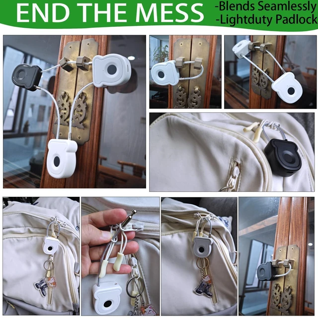 Alt view image 4 of 7 - Fingerprint Padlock, Biometric Keyless Lock with USB Key Backup | 20-User Fingerprint Lock, Flexible Cable, Rechargeable, No App. For Gym Locker, Luggage, Backpack, Dorm & Travel. Indoor Use