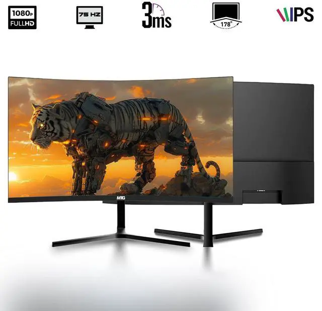 Alt view image 5 of 7 - TechMagnet Zeus Pro 9 Gaming Desktop PC, Intel i5, GT 1030, 16GB RAM, 1TB SSD, 24 Inch Curved Monitor, 4 in 1 Gaming Kit, Webcam, USB WiFi BT, Win 11