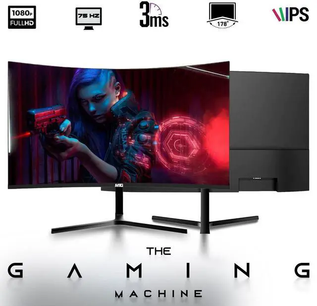 Alt view image 5 of 7 - HP G3 Gaming Desktop Computer PC, i5, 32GB RAM, 240GB SSD, GT 1030 Graphics, 24 Inch Curved Monitor, RGB KBM, Headphone, Webcam, USB WiFi BT, Win 11 Pro