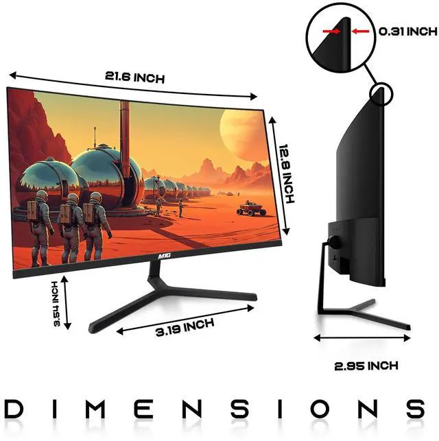 Alt view image 5 of 7 - TechMagnet Cheetah 6 All-in-One PC, i5-6 8GB RAM, 120GB SSD, Win 11, 24 Inch Curved Monitor, Wireless Ergonomic KBM, USB WiFi BT, Desktop Computers for Home, Office & Study