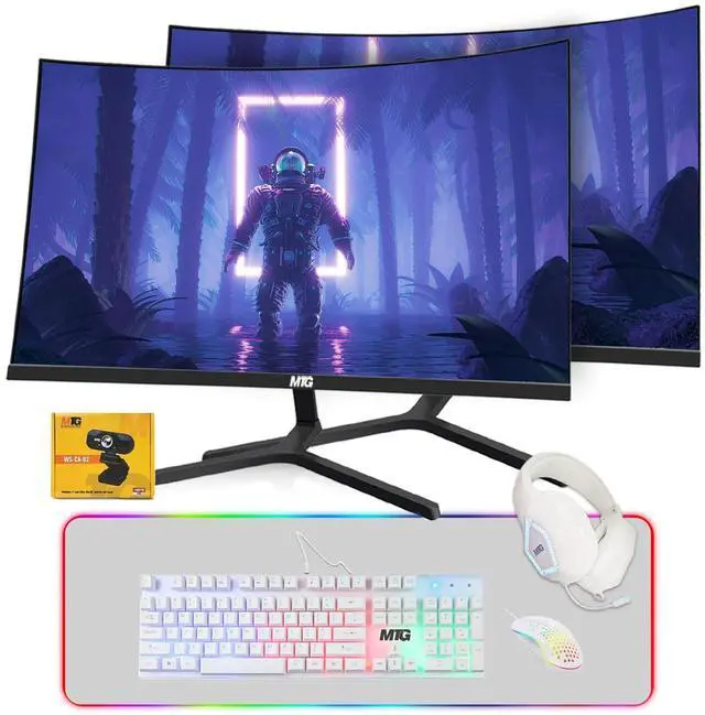 Main image of TechMagnet Cheetah 6 All-in-One PC, i5-6, 8GB RAM, 120GB SSD, Win 11, Dual 24 Inch Monitor, MTG 4 in 1 Kit, Webcam, USB WiFi BT, Desktop Computers for Home, Office & Study