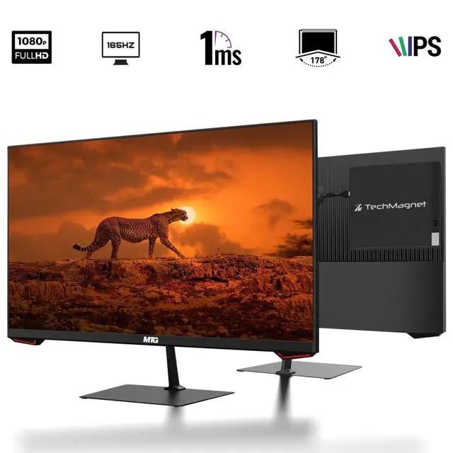 Alt view image 6 of 7 - TechMagnet Cheetah 6 All-in-One PC, i5-8, 8GB RAM, 120GB SSD, Win 11, 27 Inch Curved Monitor, Wireless Ergonomic KBM, USB WiFi BT, Desktop Computers for Home, Office & Study