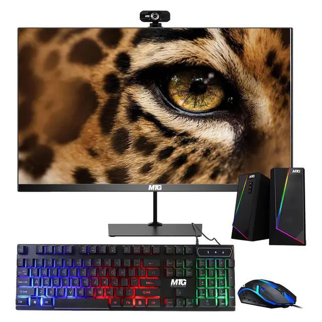 Alt view image 2 of 7 - TechMagnet Cheetah 4 All-in-One PC, i5-6th Gen, 8GB RAM, 120GB SSD, Win 11, Desktop Computer with 22 Inch Monitor, RGB Keyboard & Mouse, Speaker USB WiFi BT for Home, Office & Study