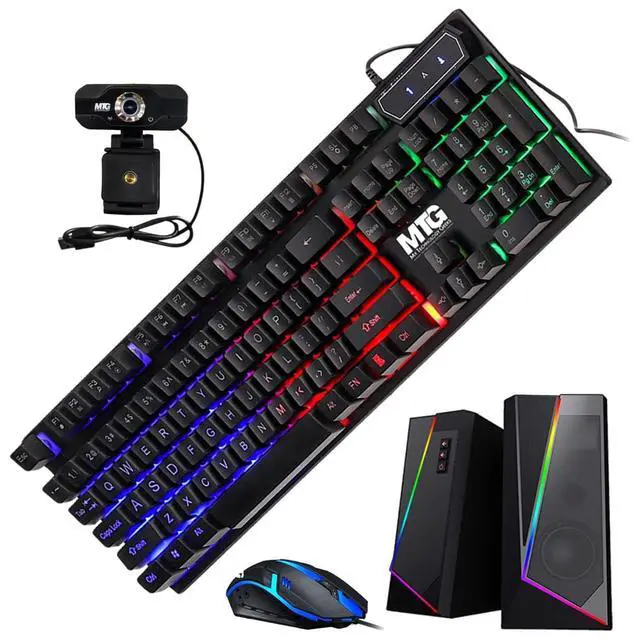 Alt view image 6 of 7 - TechMagnet Cheetah 4 All-in-One PC, i5-6th Gen, 8GB RAM, 120GB SSD, Win 11, Desktop Computer with 22 Inch Monitor, RGB Keyboard & Mouse, Speaker USB WiFi BT for Home, Office & Study