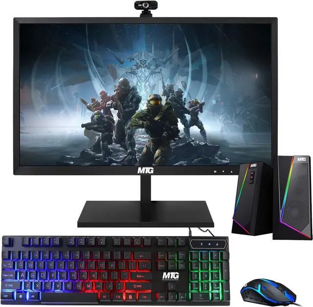 Main image of TechMagnet Cheetah 4 All-in-One PC, i5-6th Gen, 8GB RAM, 120GB SSD, Win 11, Desktop Computer with 27 Inch Curved Monitor, RGB Keyboard & Mouse, Speaker USB WiFi BT for Home, Office & Study