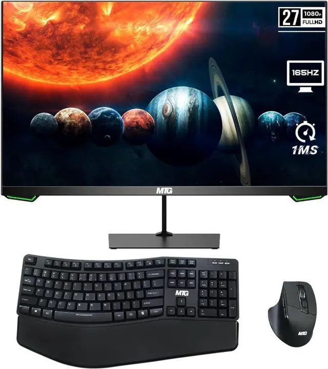 Main image of TechMagnet Cheetah 6 All-in-One PC, i5-8, 8GB RAM, 120GB SSD, Win 11, 27 Inch Curved Monitor, Wireless Ergonomic KBM, USB WiFi BT, Desktop Computers for Home, Office & Study