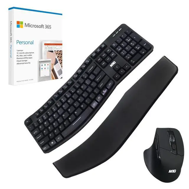 Alt view image 5 of 7 - TechMagnet Cheetah 6 All-in-One PC, i5-8, 8GB RAM, 240GB SSD, Win 11, 27 Inch Curved Monitor, Wireless Ergonomic KBM, USB WiFi BT, Desktop Computers for Home, Office & Study