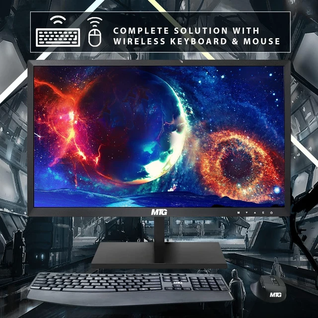 Alt view image 5 of 7 - TechMagnet Cheetah 6 All-in-One PC, i5-8, 16GB RAM, 1TB SSD, Win 11, 27 Inch Curved Monitor, Wireless Ergonomic KBM, USB WiFi BT, Desktop Computers for Home, Office & Study