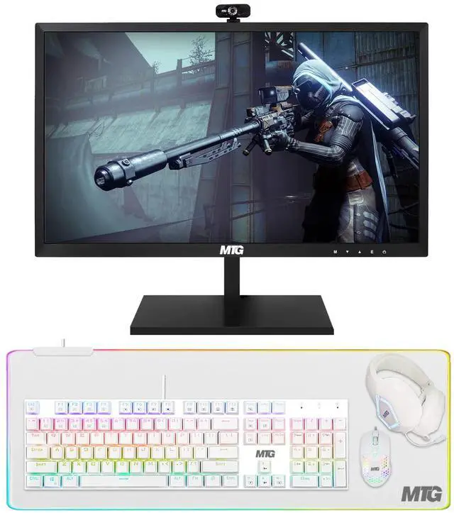 Main image of TechMagnet Cheetah 6 All-in-One PC, i5-8, 8GB RAM, 120GB SSD, Win 11, 27 Inch Curved Monitor, MTG 4 in 1 Kit, Webcam, USB WiFi BT, Desktop Computers for Home, Office & Study