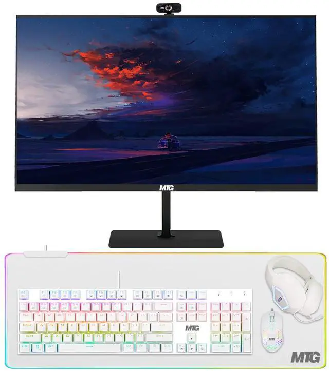 Main image of TechMagnet Cheetah 6 All-in-One PC, i5-8, 8GB RAM, 120GB SSD, Win 11, 22 Inch Curved Monitor, MTG 4 in 1 Kit, Webcam, USB WiFi BT, Desktop Computers for Home, Office & Study