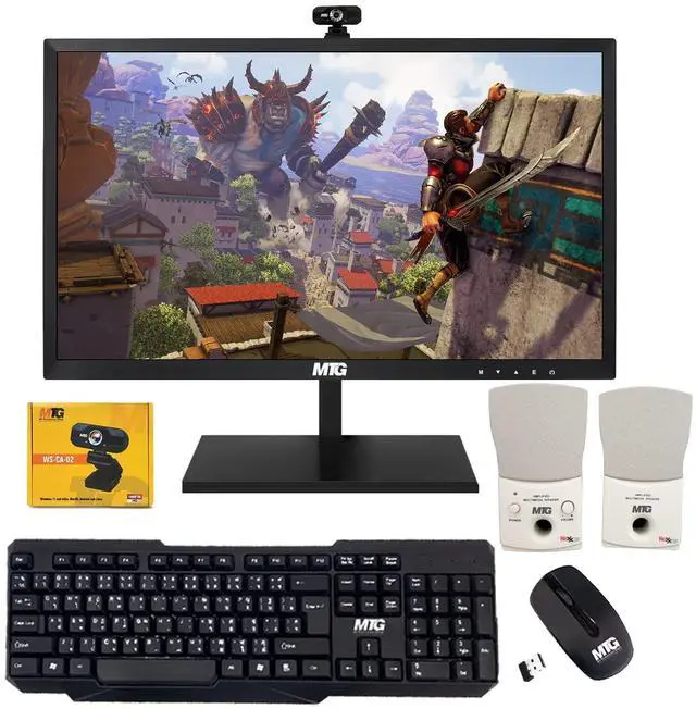 Main image of TechMagnet Cheetah 6 All-in-One PC, i5-6, 8GB RAM, 120GB SSD, Win 11, Desktop Computer, 27 Inch Curve Monitor, Wireless KBM, Mini Speaker, Webcam, USB WiFi BT, Home, Office & Study