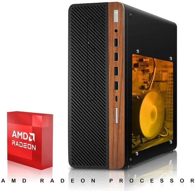 Alt view image 3 of 7 - HP Half Dark Gaming PC Desktop Computer AMD Ryzen 3 PRO, GT 1030 Graphics, 8GB RAM, 256GB SSD, RGB KBM, Headphone, WiFi BT, Win 11
