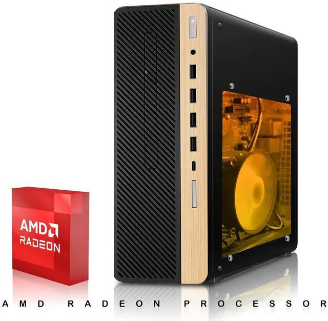 Alt view image 3 of 7 - HP Half Light Gaming PC Desktop Computer AMD Ryzen 3 PRO, GT 1030 Graphics, 8GB RAM, 256GB SSD, RGB KBM, Headphone, WiFi BT, Win 11