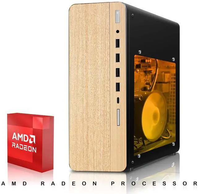 Alt view image 4 of 7 - HP Full Light Gaming PC Desktop Computer AMD Ryzen 3 PRO, RX 550 Graphics, 8GB RAM, 256GB SSD, 24 Inch Curved Monitor, RGB KBM, Headphone, WiFi BT, Win 11