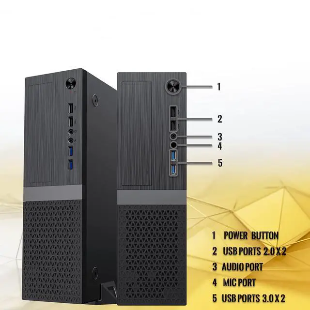 Alt view image 7 of 7 - TechMagnet Heera Desktop Computer PC, i5, 8GB RAM, 1TB HDD, Win 11, Desktop Computer, Wireless KBM, Speaker, Webcam for Home, Office & Study