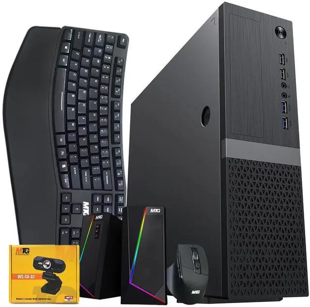 Main image of TechMagnet Heera Desktop Computer PC, i5, 8GB RAM, 1TB HDD, Win 11, Desktop Computer, Wireless Ergonomic KBM, Speaker, Webcam, Home, Office & Study